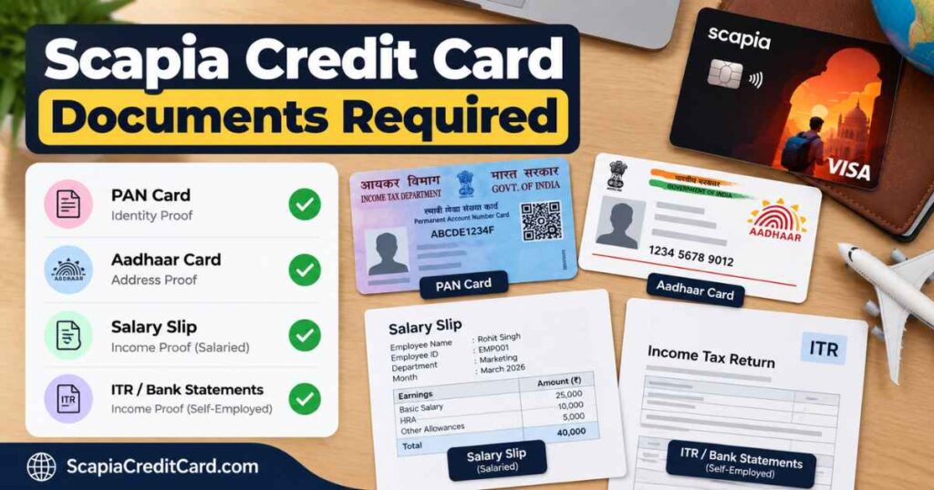 Documents required for Scapia Credit Card application