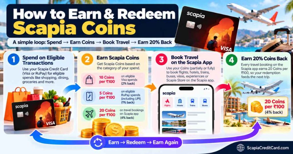 How Scapia Coin redemption works on the Scapia app