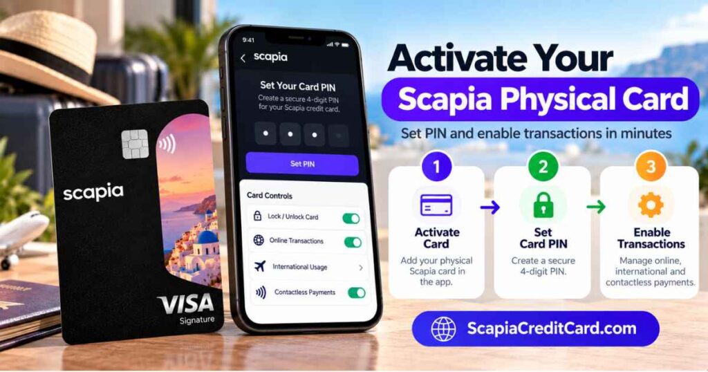 How to activate Scapia physical credit card and set PIN