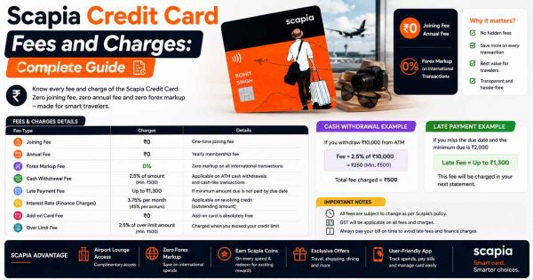 Scapia Credit Card Fees & Charges – All Costs Explained