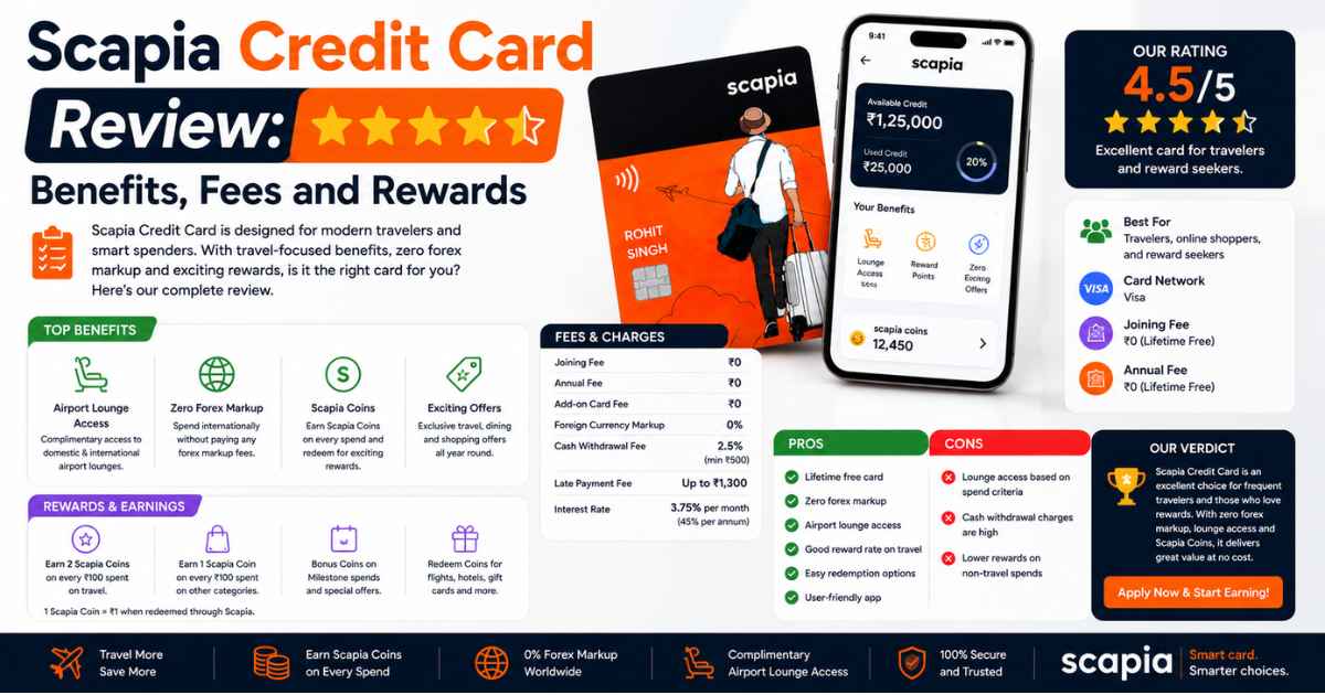 Scapia Credit Card Review: Benefits, Fees, Rewards and Limitations