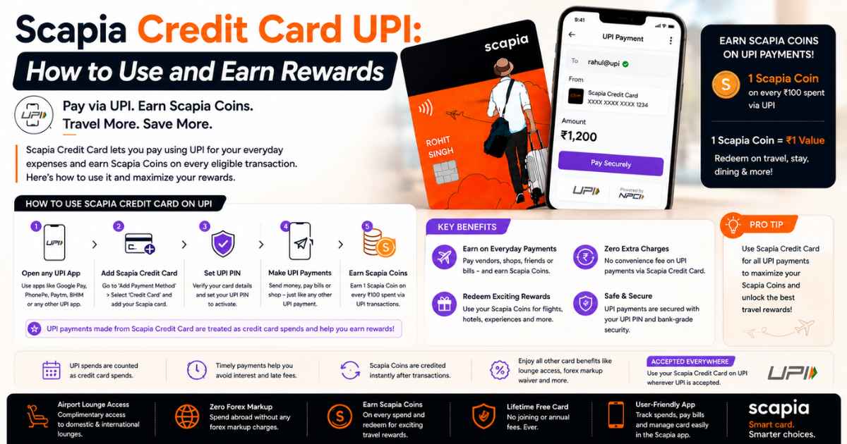 Scapia Credit Card UPI: How to Use and Earn Rewards