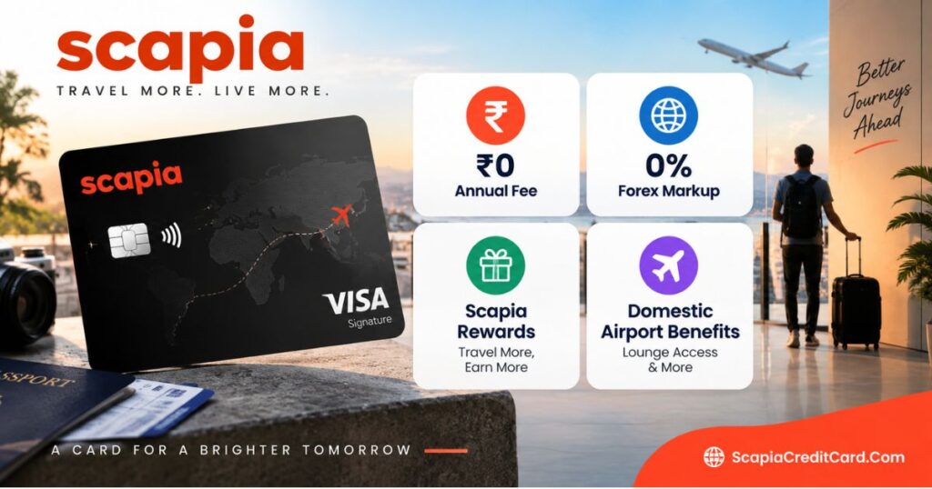 Scapia Credit Card benefits, rewards, fees and airport access
