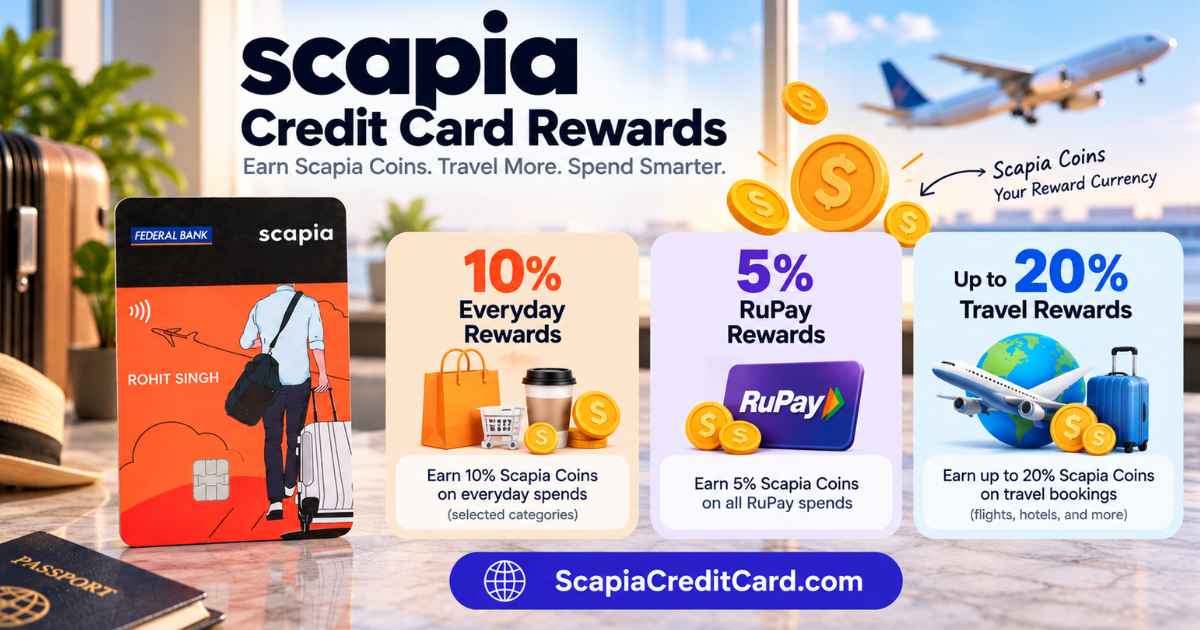 Scapia Credit Card rewards and Scapia Coins earning rates